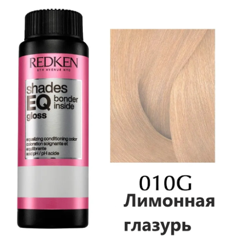 Краска-блеск без аммиака для тонирования и ухода - Redken Shades Eq Gloss Bonder Inside  010G - Лимонная глазурь